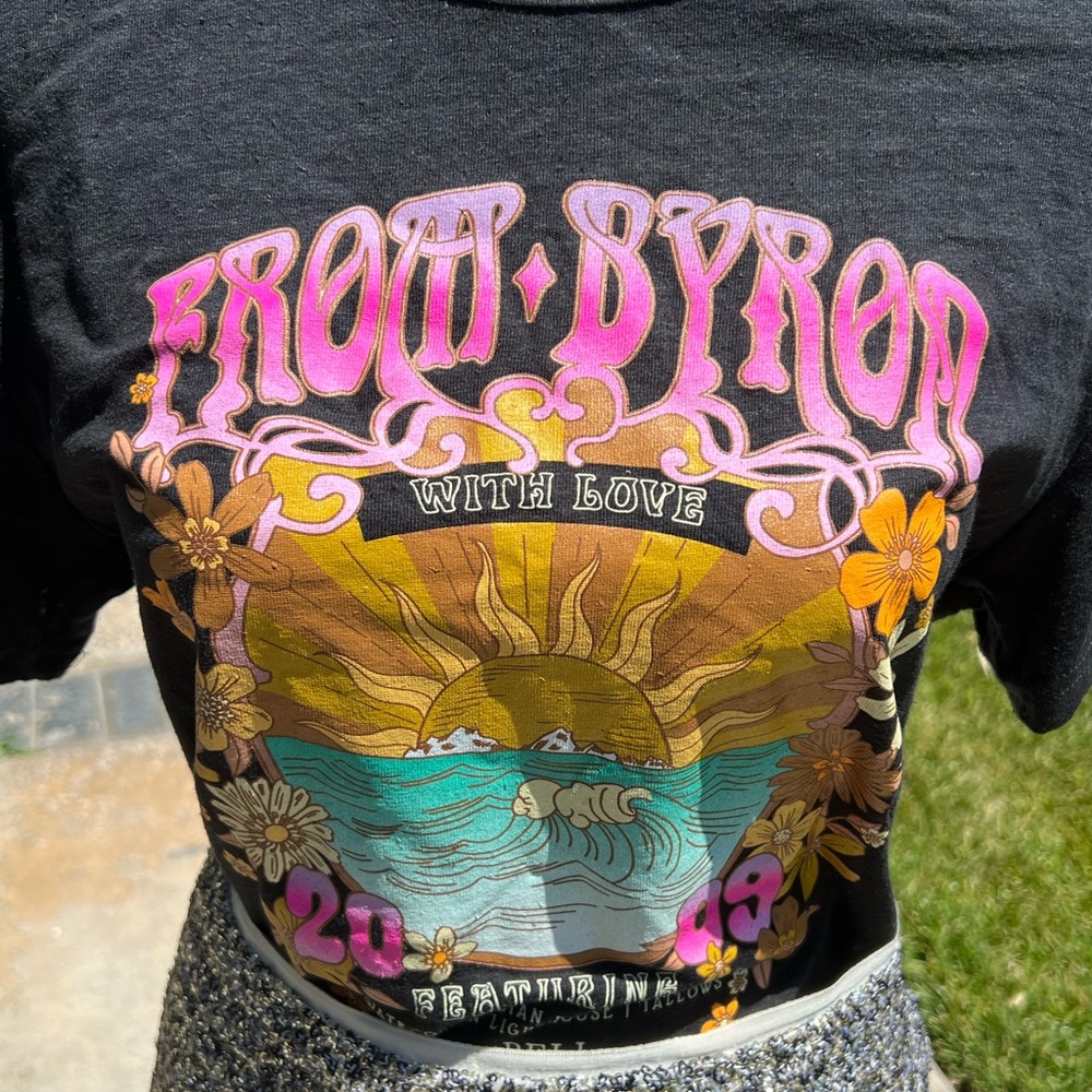 Spell FROM BYRON WITH LOVE Boyfriend T-shirt, NWT Limited edition